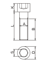 圓柱頭內(nèi)六角螺栓標(biāo)注