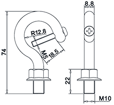 LED工礦UFO燈具掛鉤吊環(huán)標(biāo)注