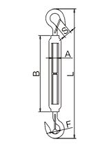 帶彈簧雙鉤型花籃螺絲標(biāo)注